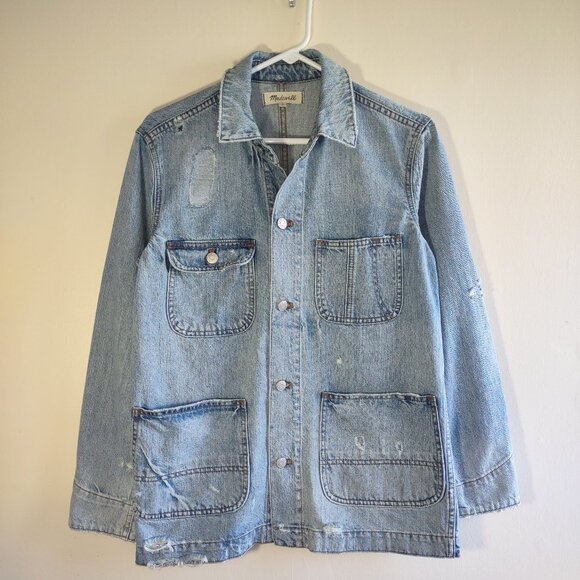 Madewell Blue Utility Jacket - Picture 4 of 13